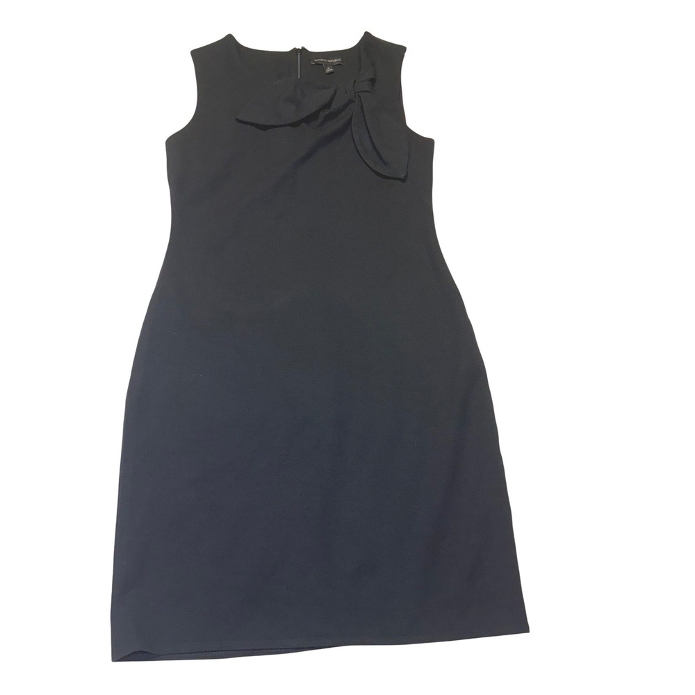 Banana Republic bow detail black tank dress with‎ stretch